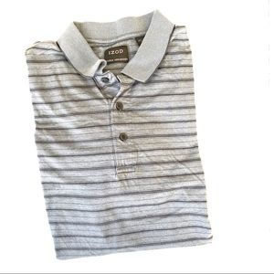 Men’s Double Mercerized Striped Izod Polo